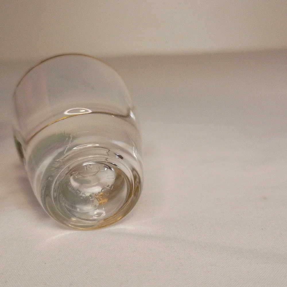 Heidelberg Shot Glass Clear Gold‎ Rim Souvenir Germany Made in France